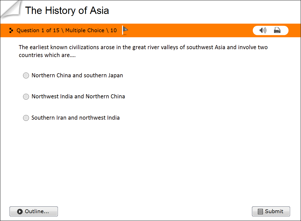 Study the History of Asia -Quiz Test Questions online
